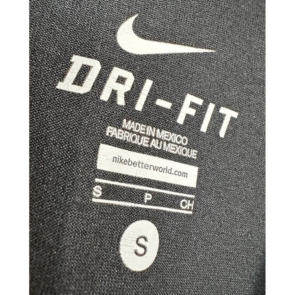 Mens NIKE Dri-FIT black v-neck short sleeve‎ shirt sz S GUC